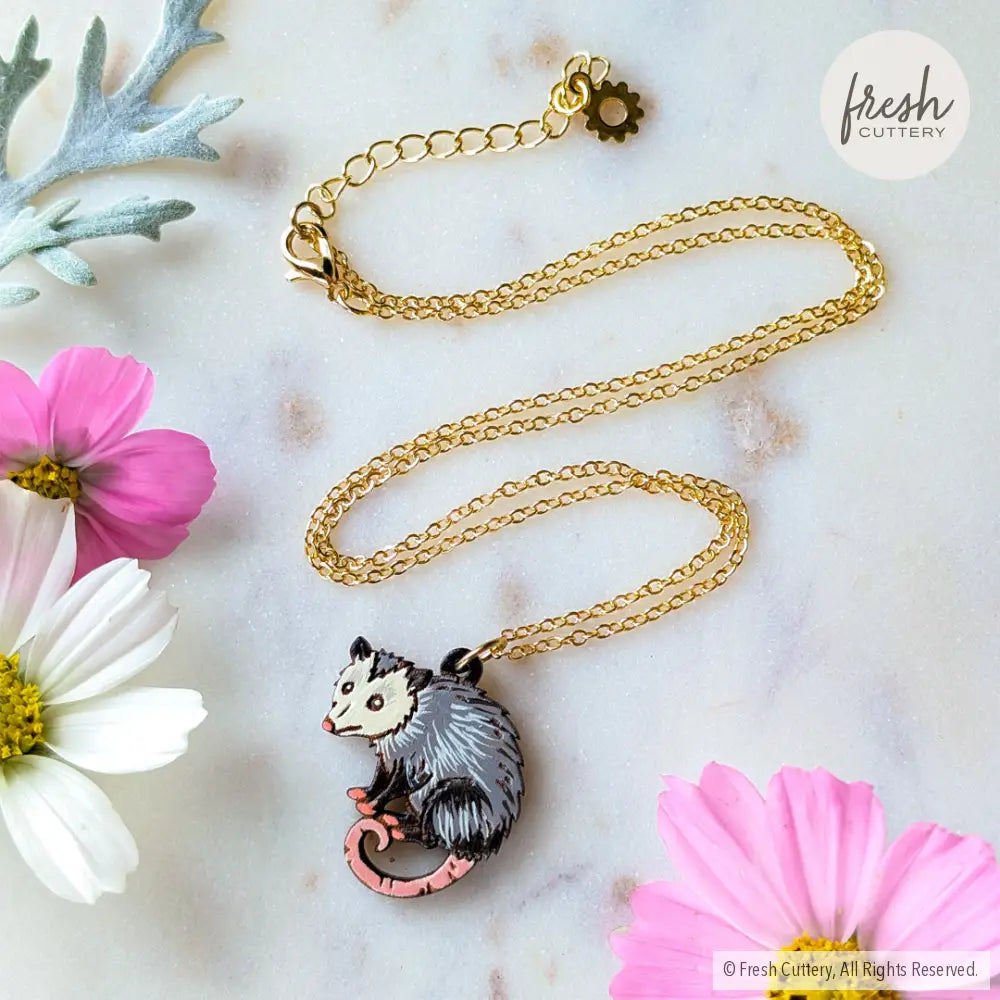 Opossum Necklace Gold Necklaces
