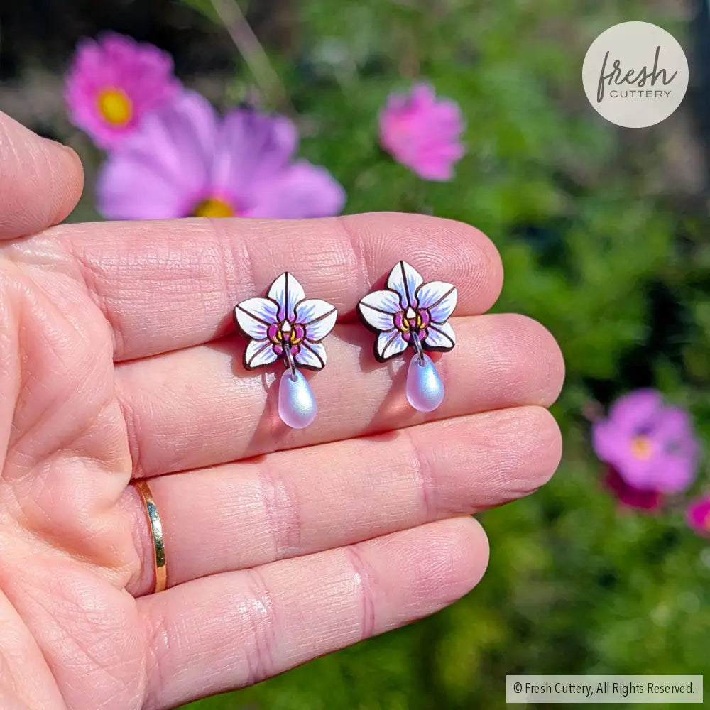 Orchid Drops Studs