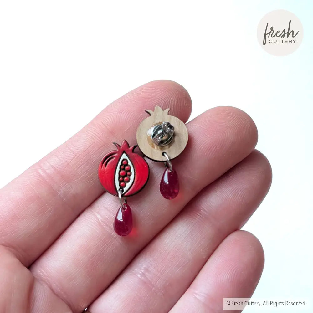 Pomegranate Drops Studs