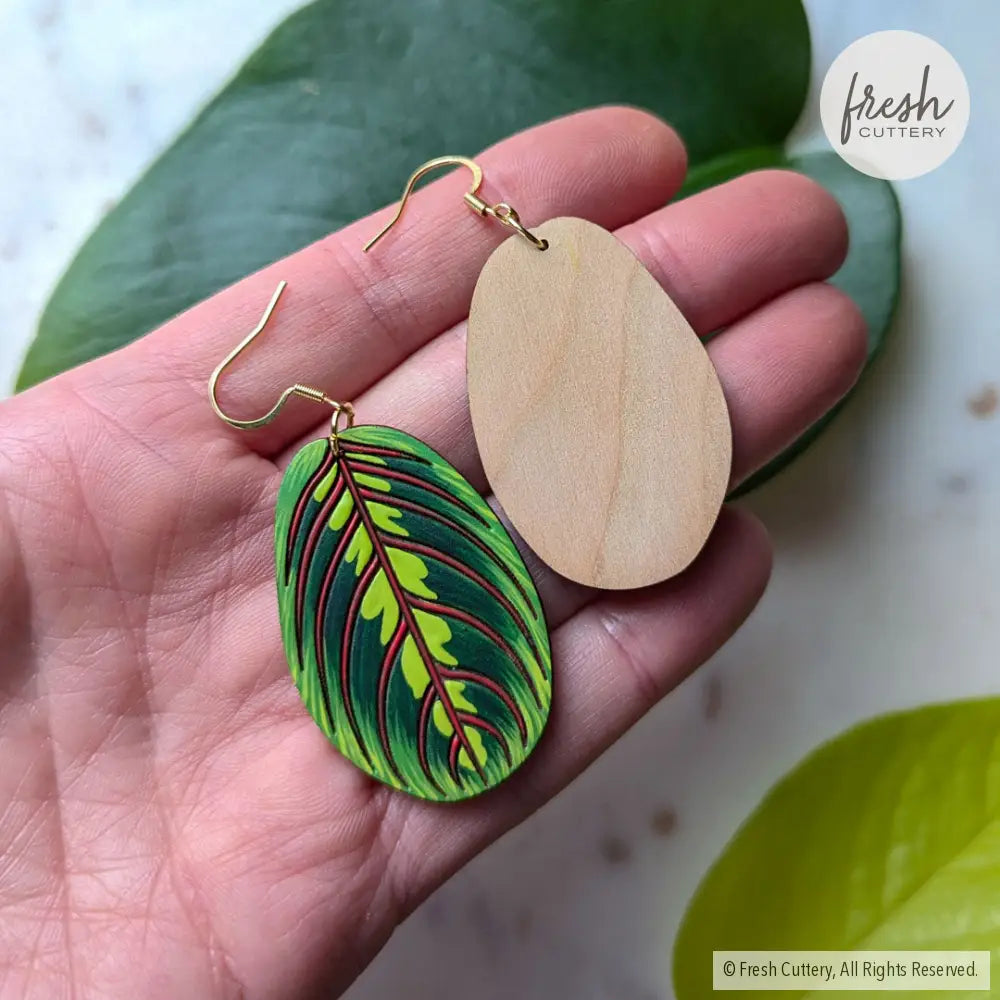 Prayer Plant Earrings Dangle and Drop Earrings