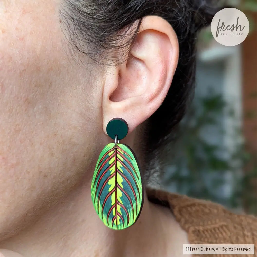 Prayer Plant Earrings Dangle and Drop Earrings