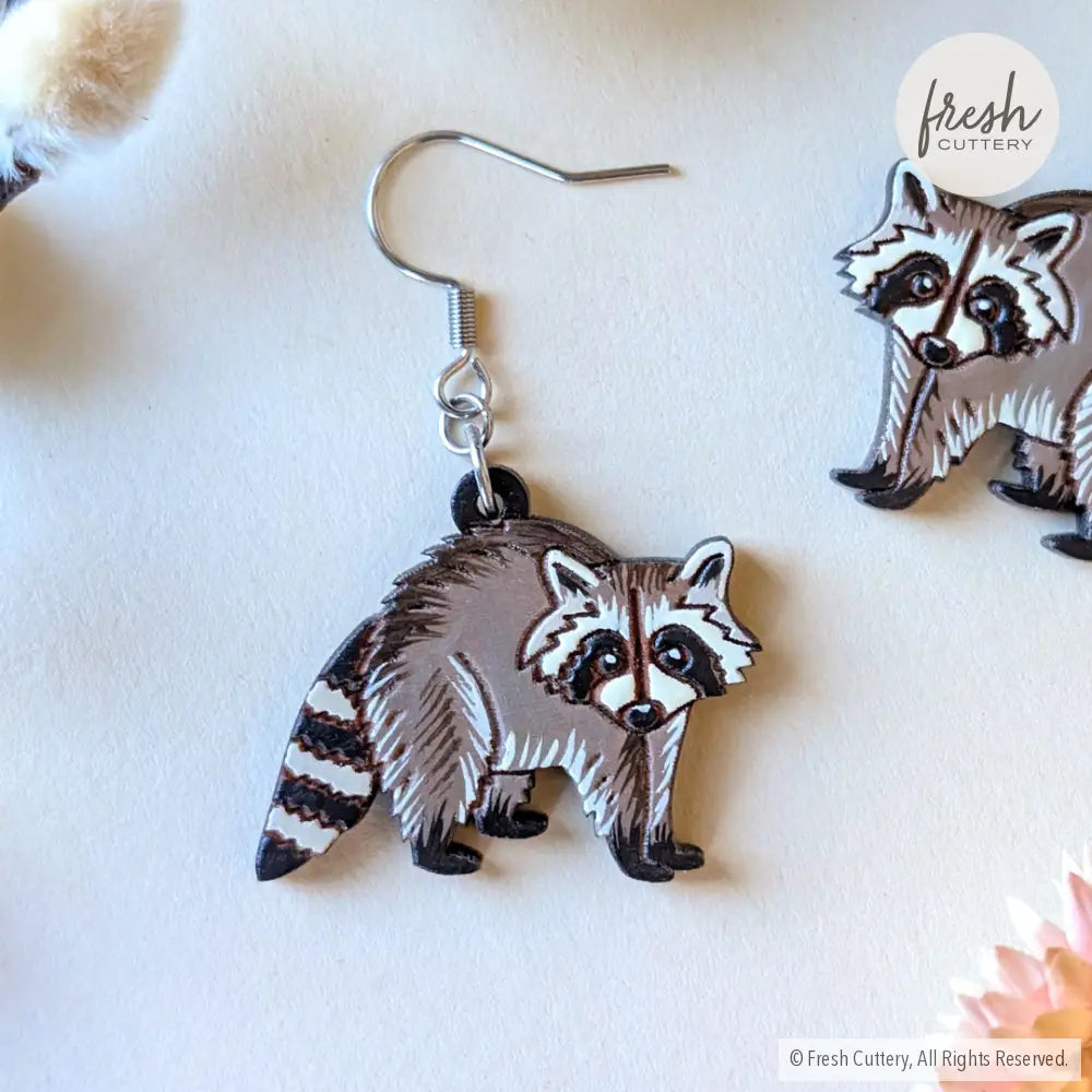 Raccoon Earrings Dangle and Drop Earrings