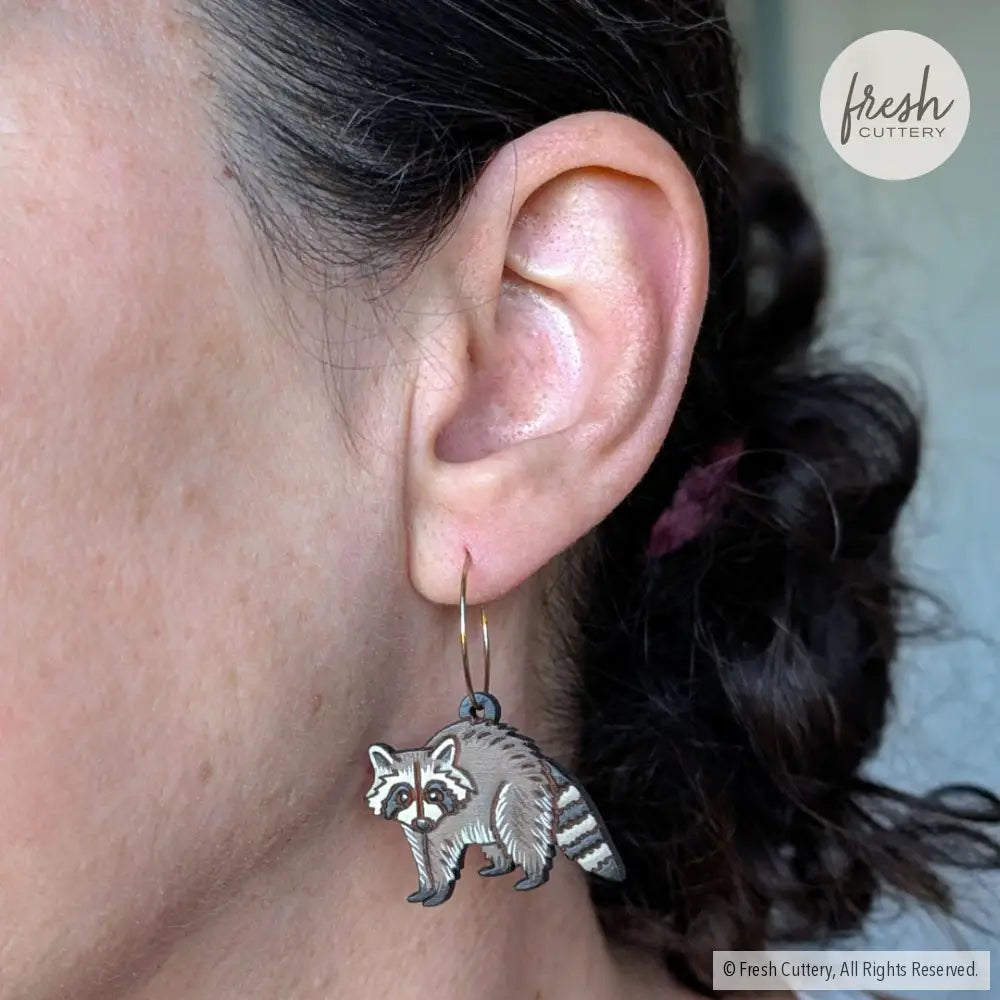 Raccoon Earrings Dangle and Drop Earrings