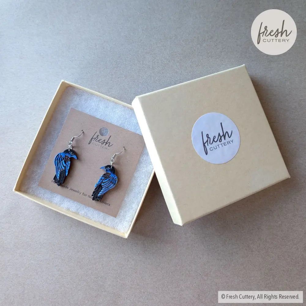 Raven Earrings Dangle and Drop Earrings