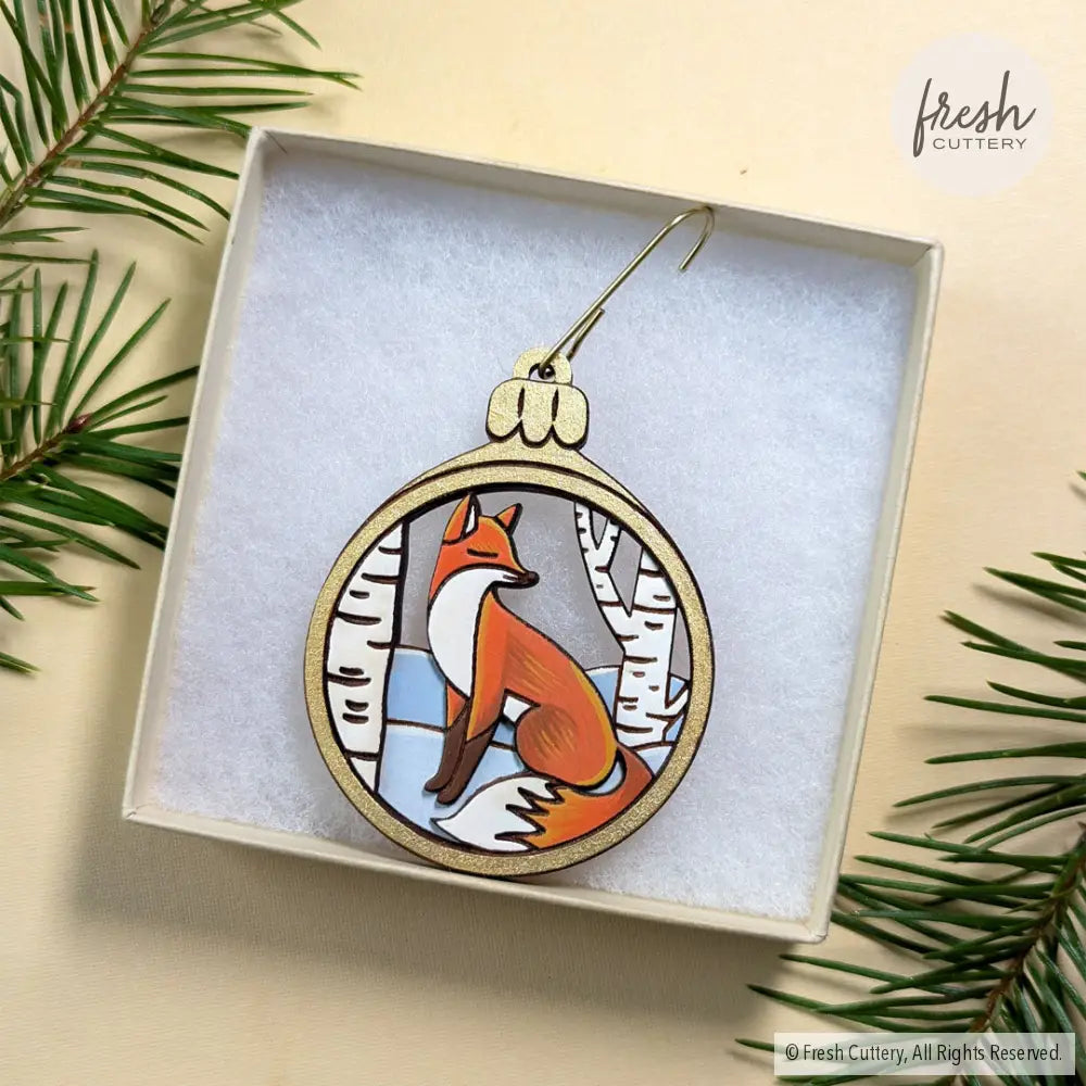 Red Fox Christmas Ornament Ornaments
