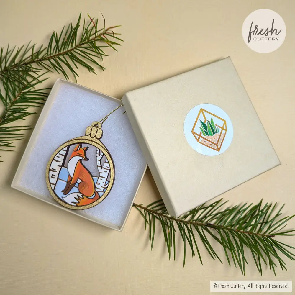 Red Fox Christmas Ornament Ornaments