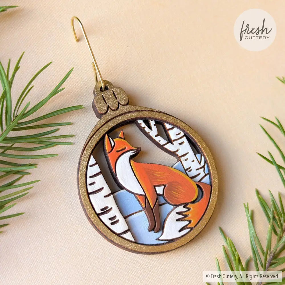 Red Fox Christmas Ornament Ornaments
