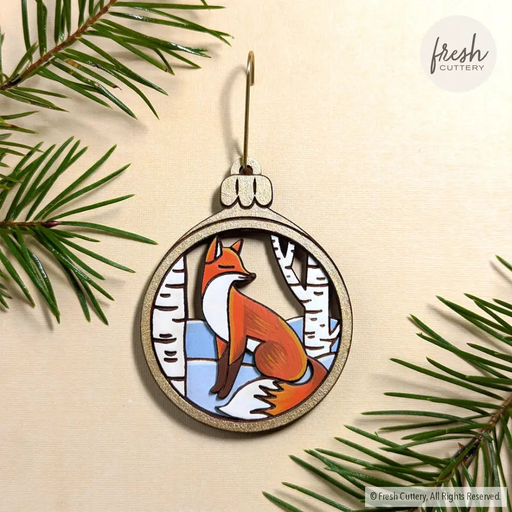 Red Fox Christmas Ornament Ornaments