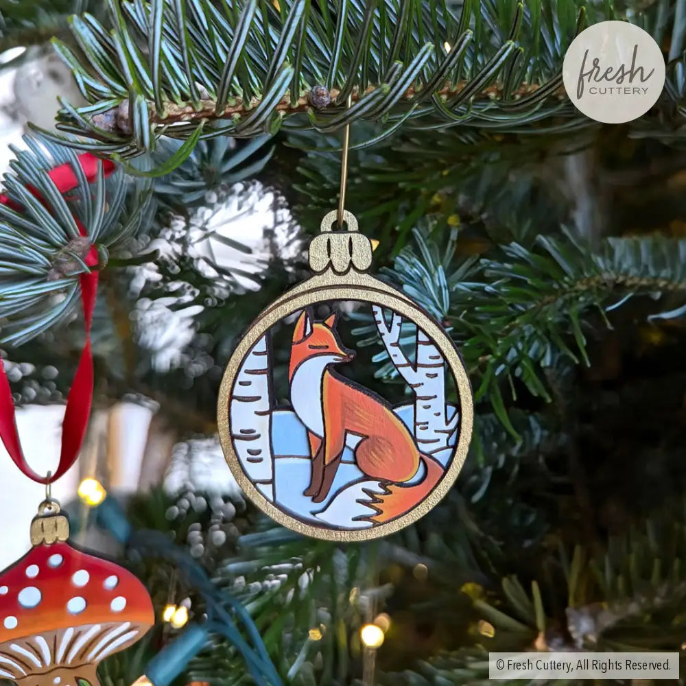 Red Fox Christmas Ornament Ornaments