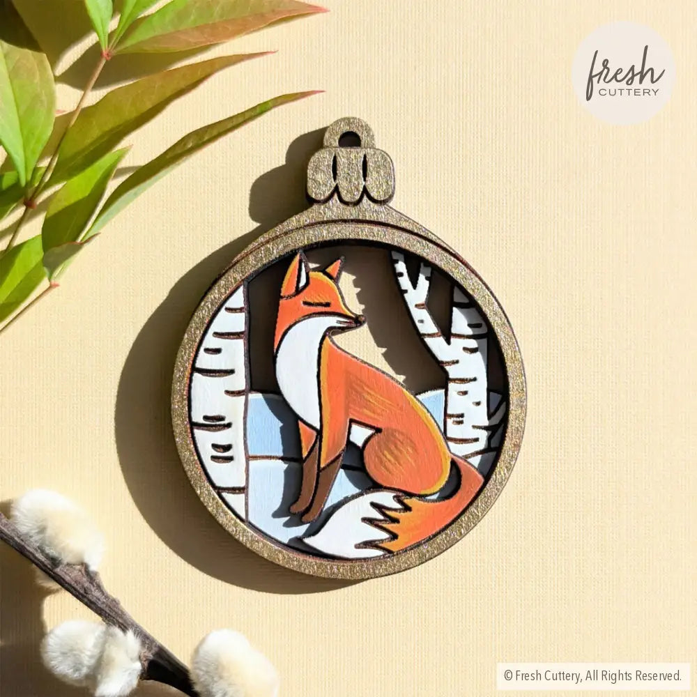 Red Fox Christmas Ornament Ornaments