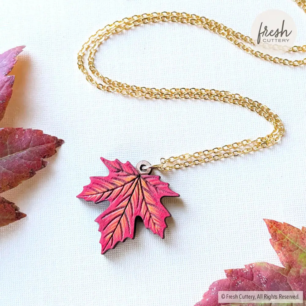 Red Maple Leaf Necklace Necklaces