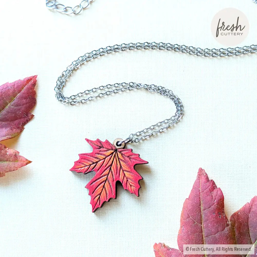 Red Maple Leaf Necklace Necklaces