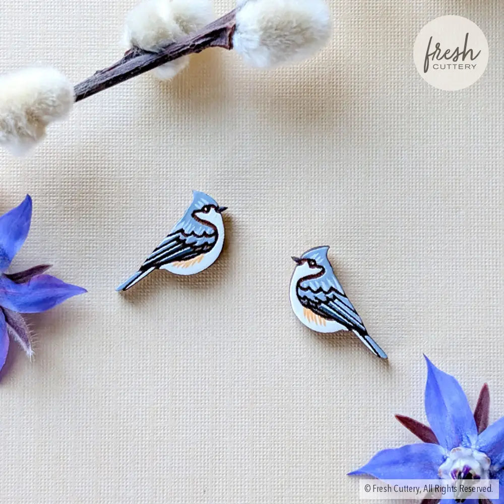 Tufted Titmouse Studs Studs