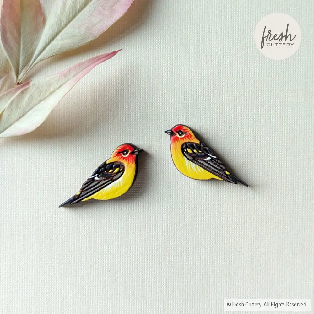 Western Tanager Studs