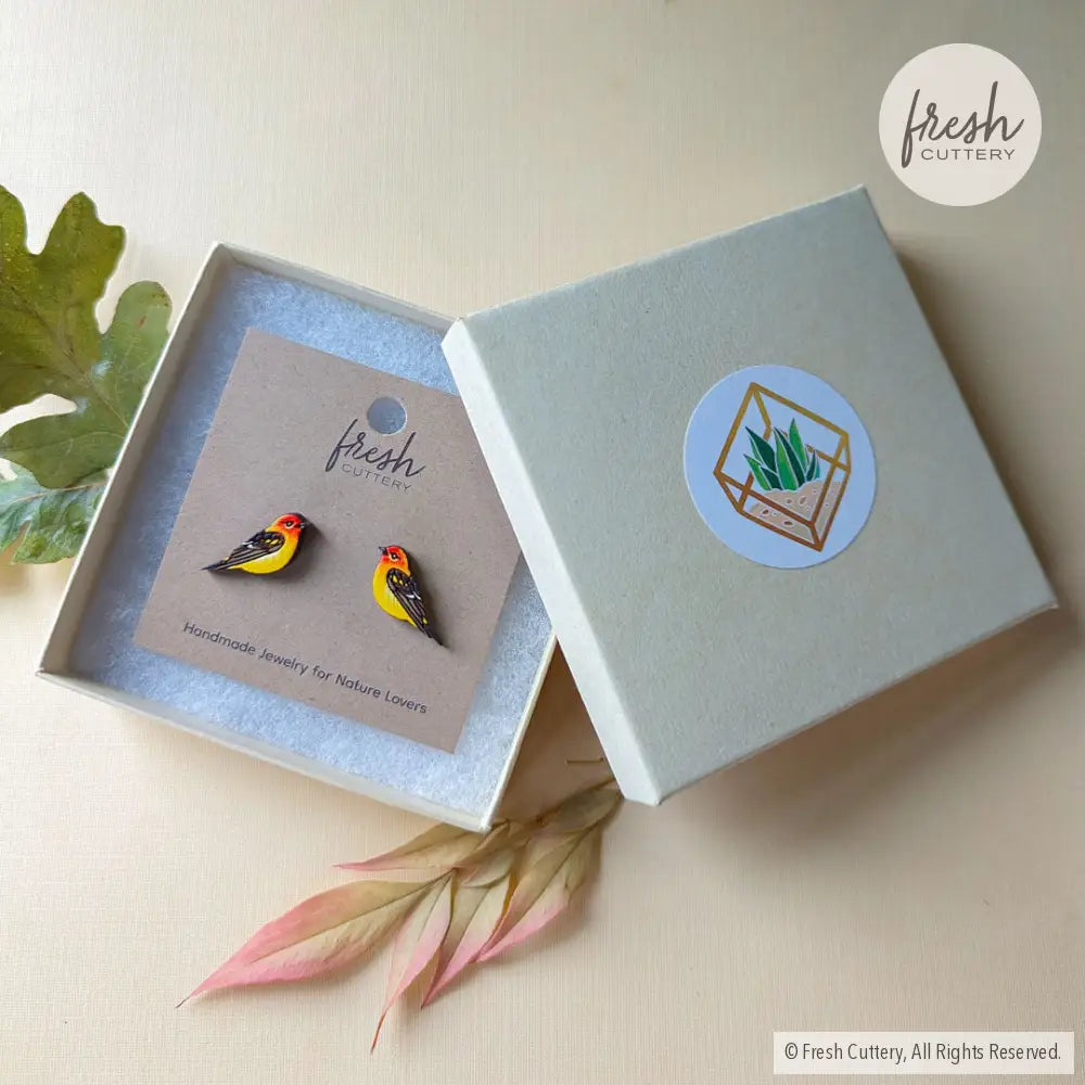 Western Tanager Studs