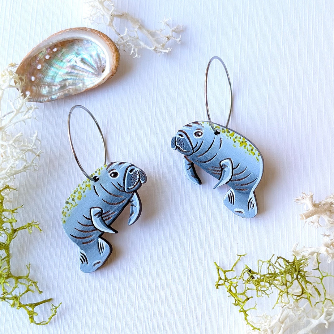Manatee Earrings