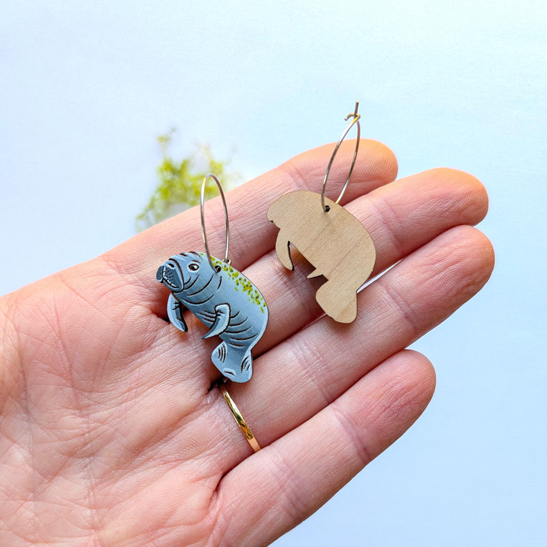 Manatee Earrings
