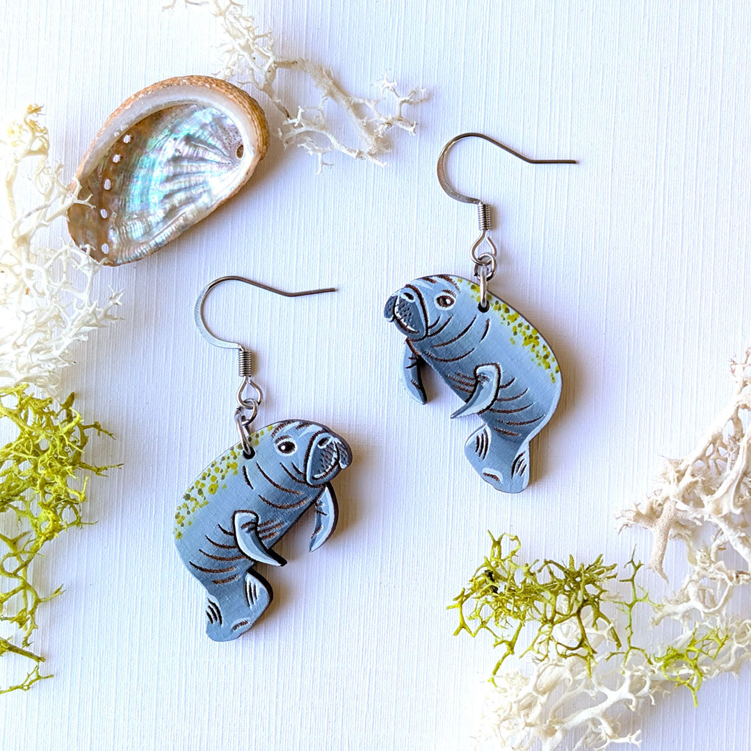 Manatee Earrings