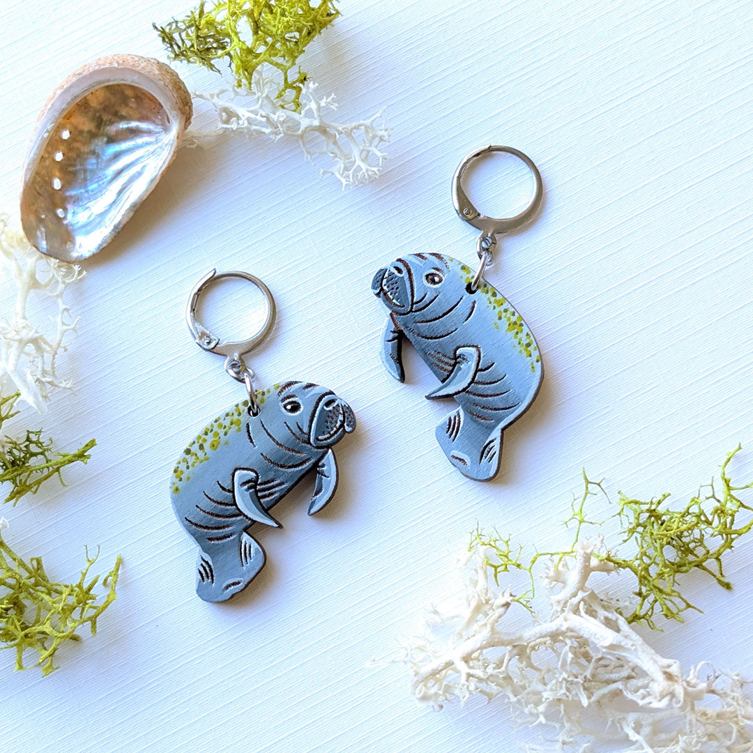 Manatee Earrings