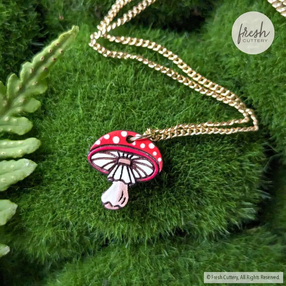 Amanita Mushroom Necklace Necklaces