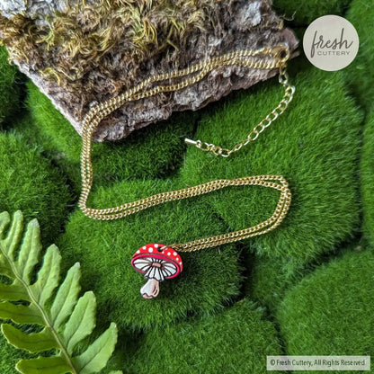 Amanita Mushroom Necklace Necklaces