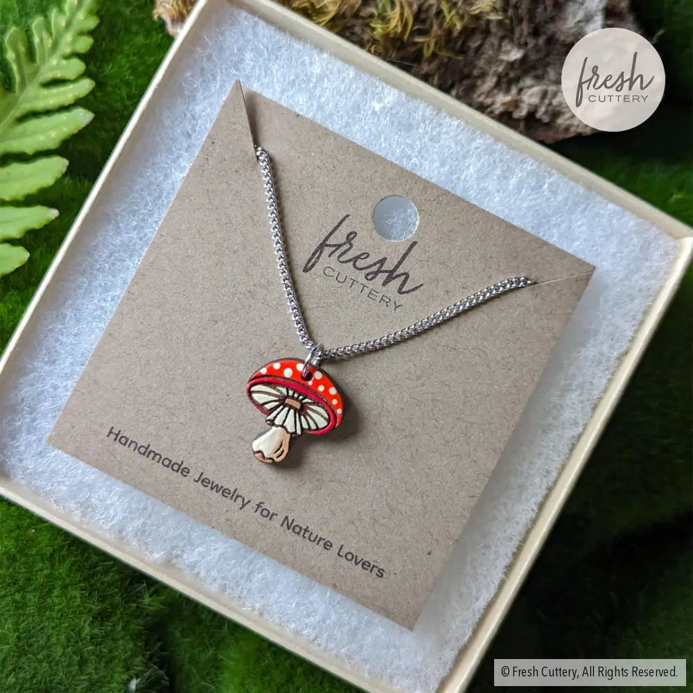 Amanita Mushroom Necklace Necklaces