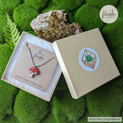 Amanita Mushroom Necklace Necklaces