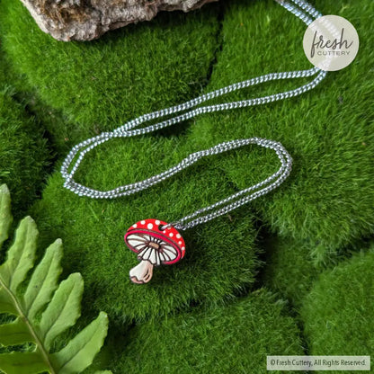 Amanita Mushroom Necklace Necklaces