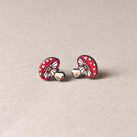 Amanita Mushroom Studs