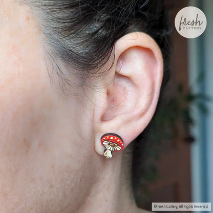 Amanita Mushroom Studs