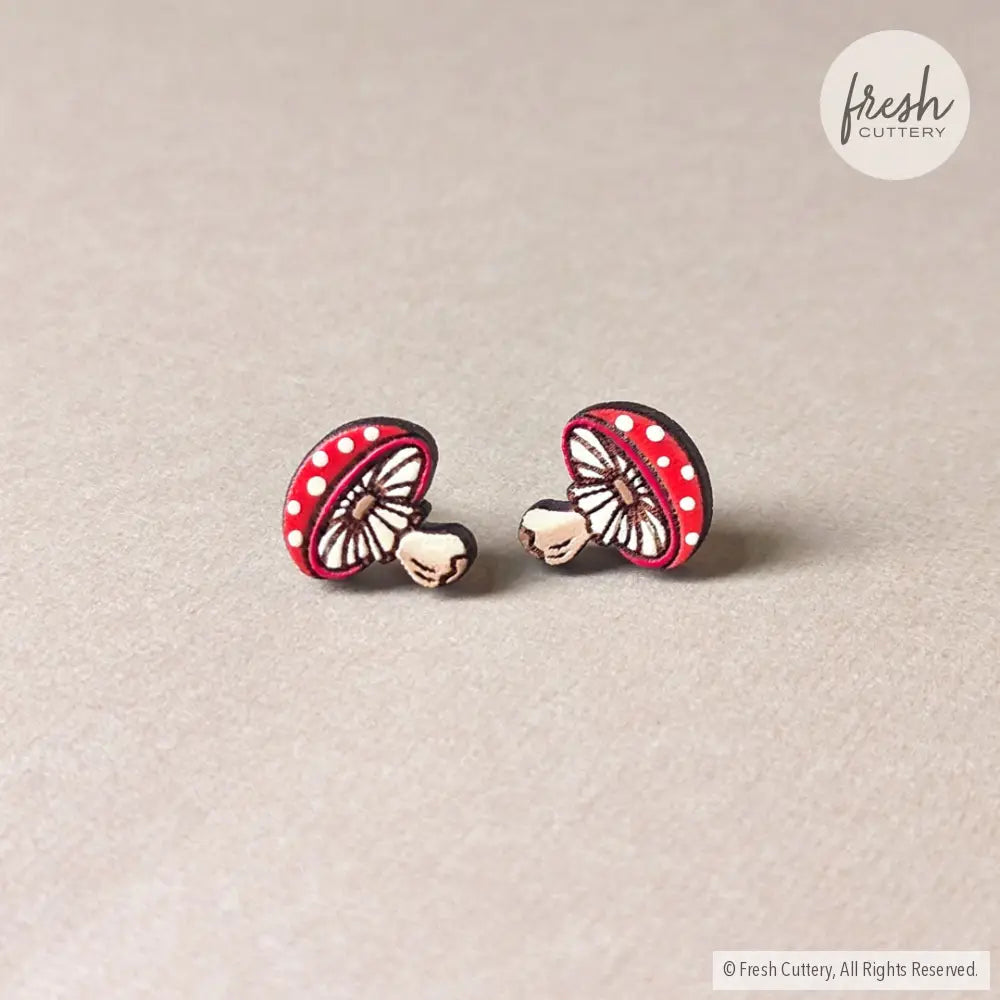 Amanita Mushroom Studs