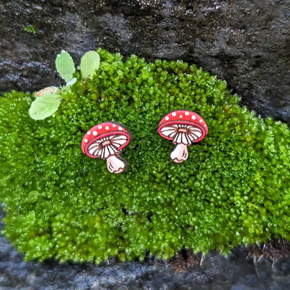 Amanita Mushroom Studs