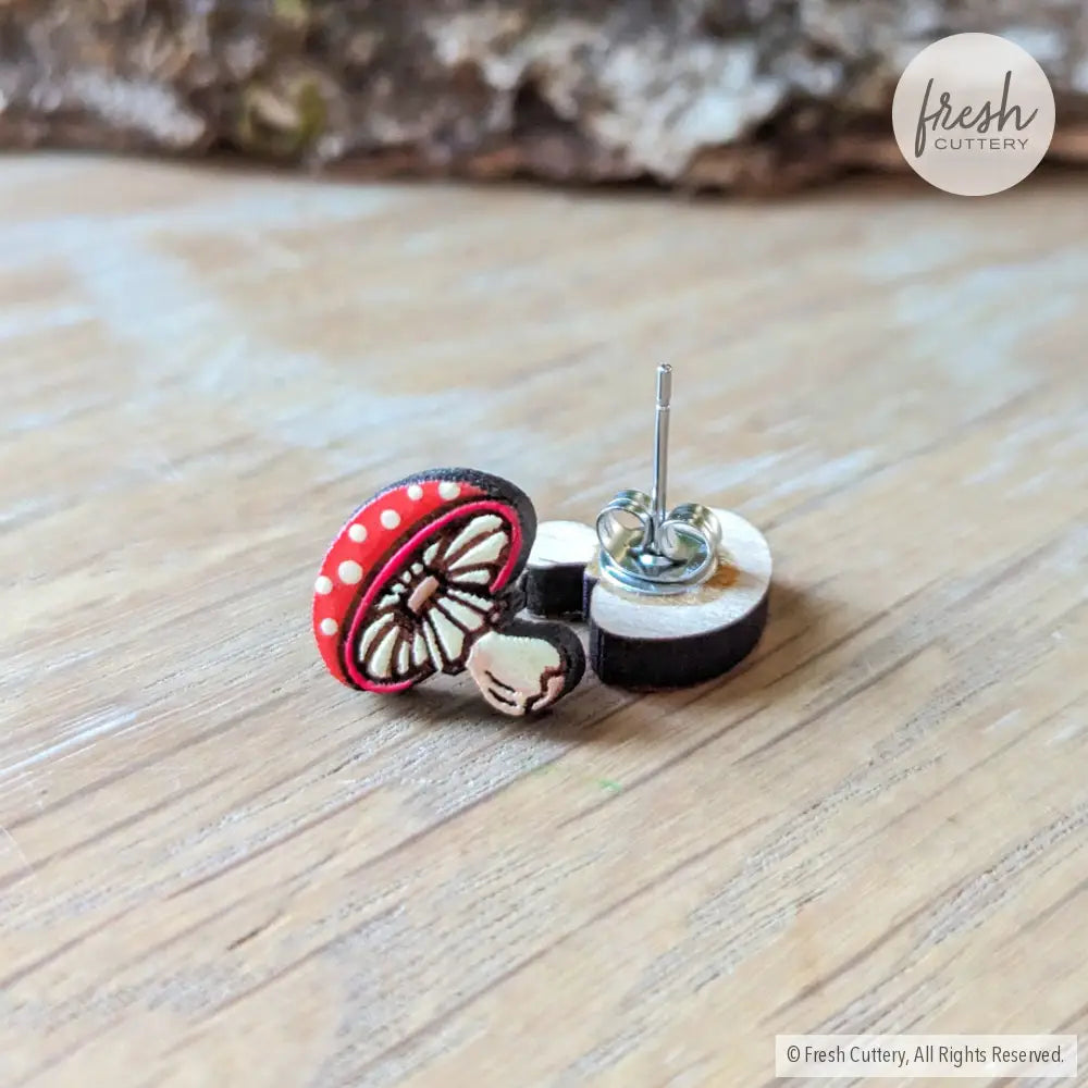 Amanita Mushroom Studs