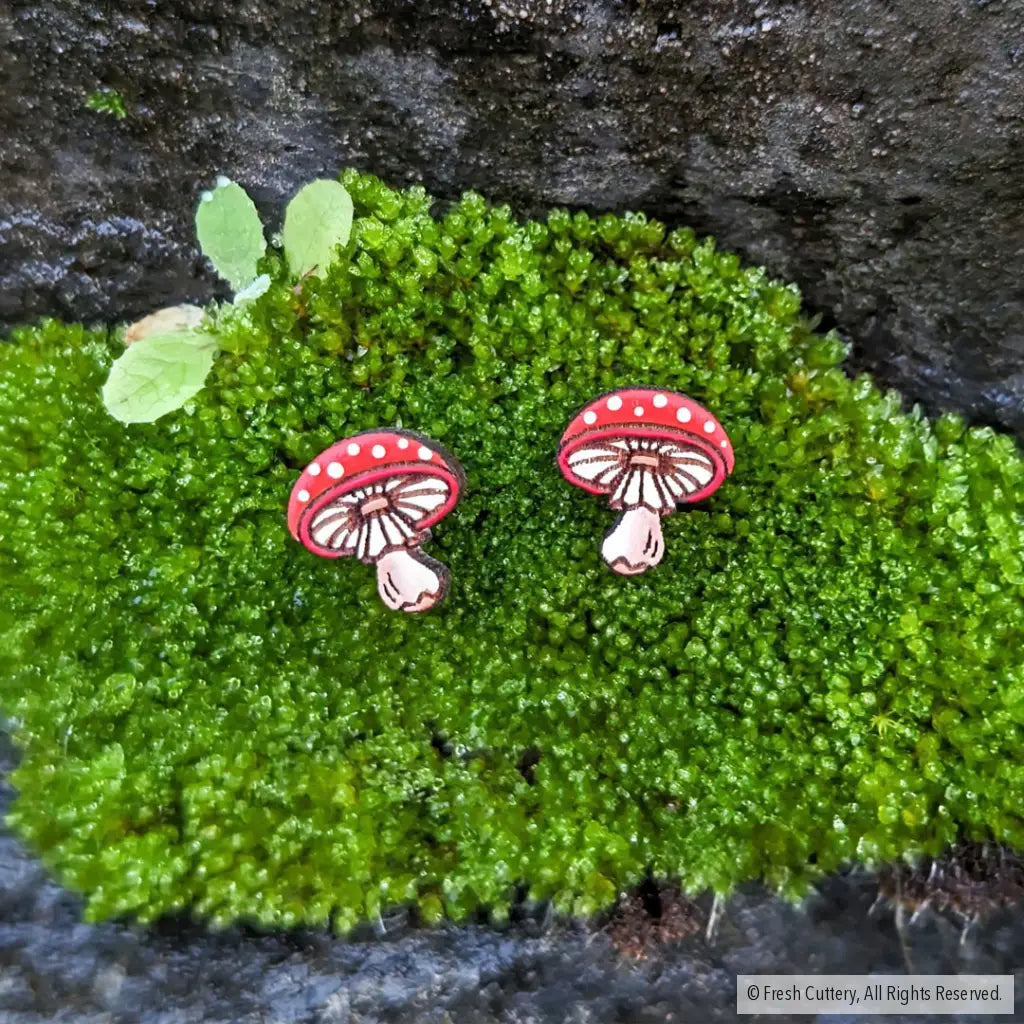 Amanita Mushroom Studs