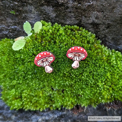 Amanita Mushroom Studs