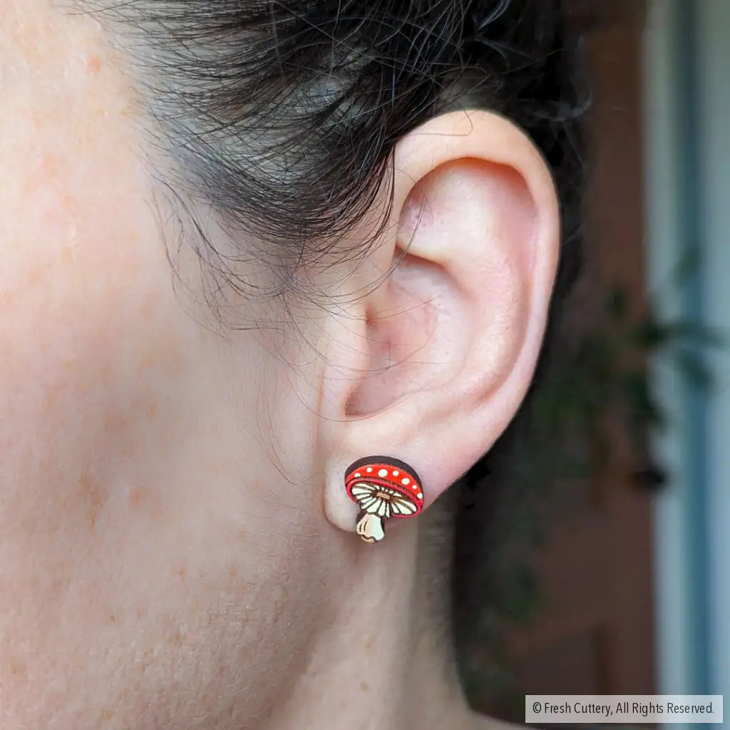 Amanita Mushroom Studs