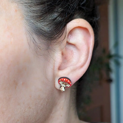 Amanita Mushroom Studs