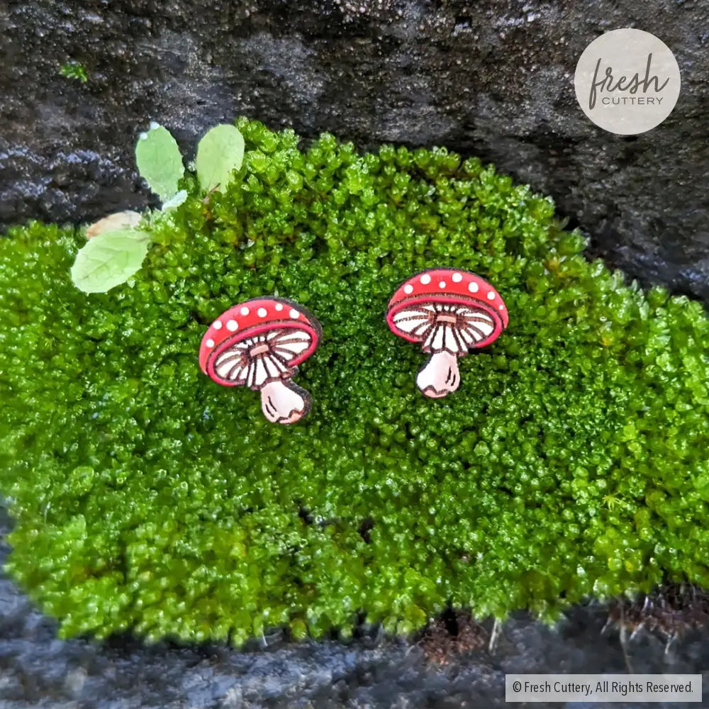 Amanita Mushroom Studs