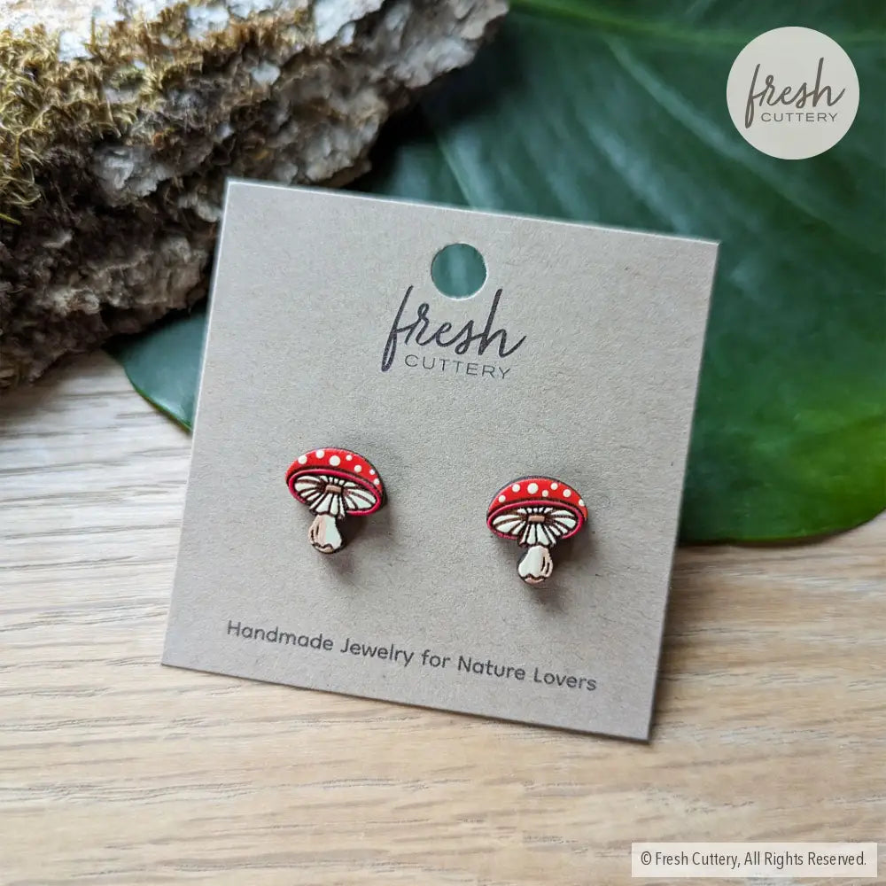 Amanita Mushroom Studs