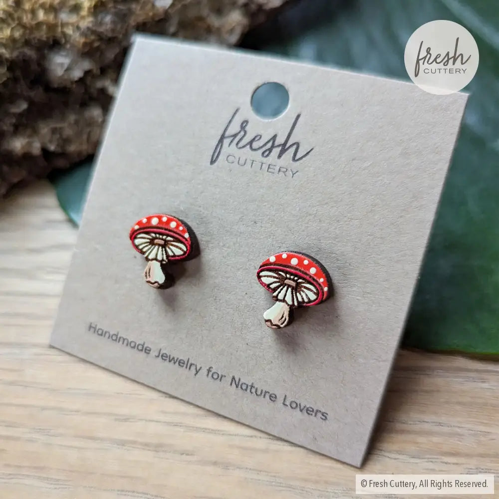 Amanita Mushroom Studs