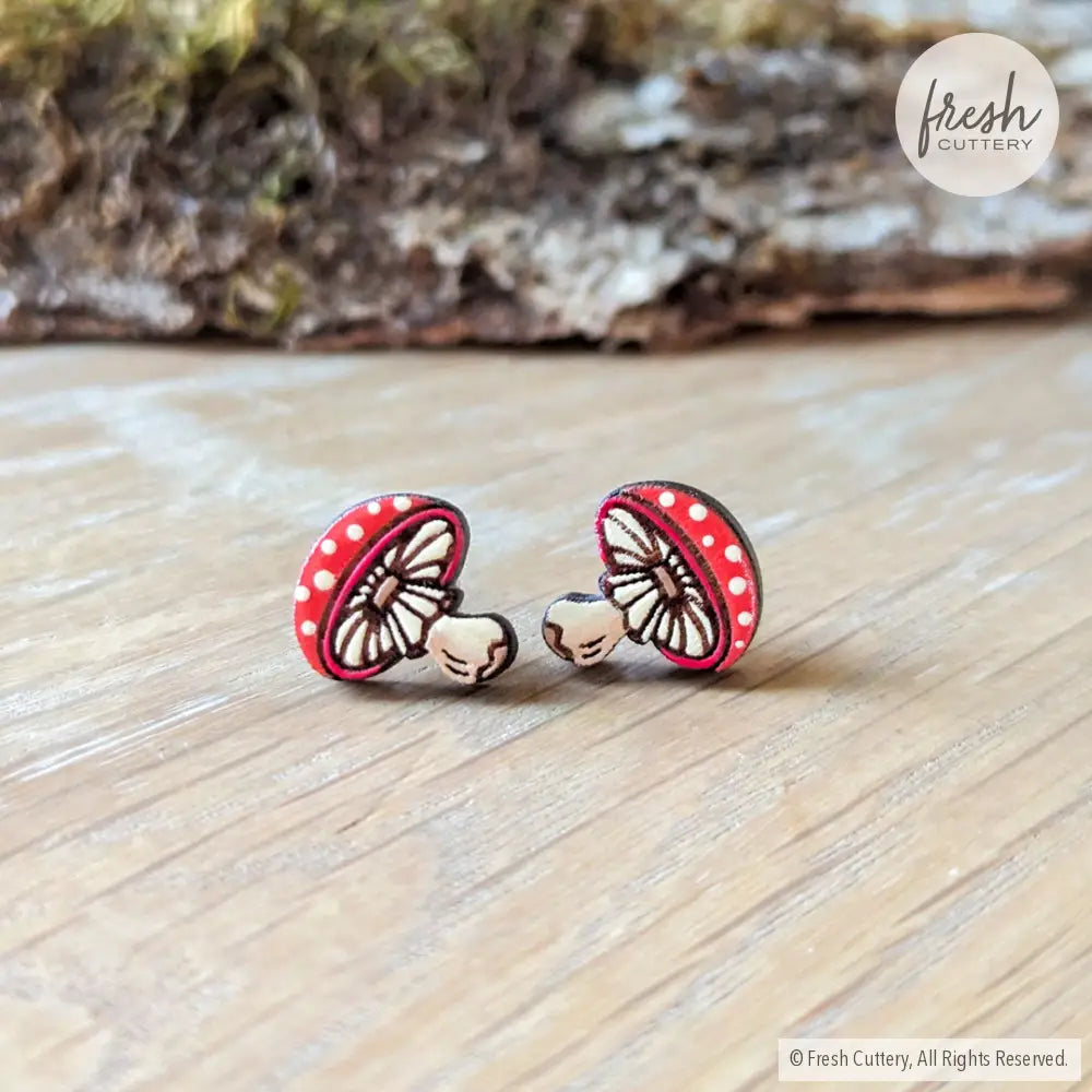 Amanita Mushroom Studs
