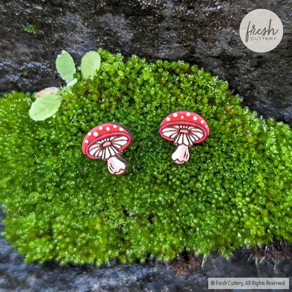 Amanita Mushroom Studs