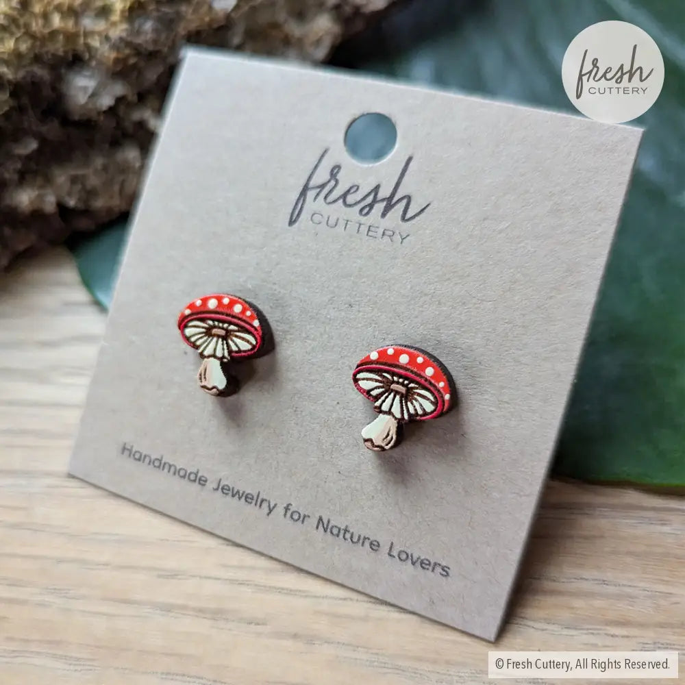 Amanita Mushroom Studs