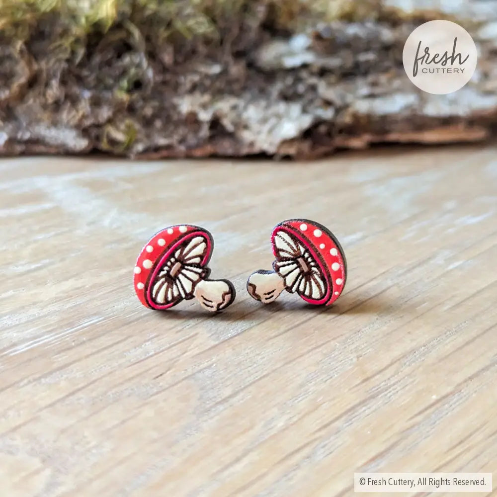 Amanita Mushroom Studs