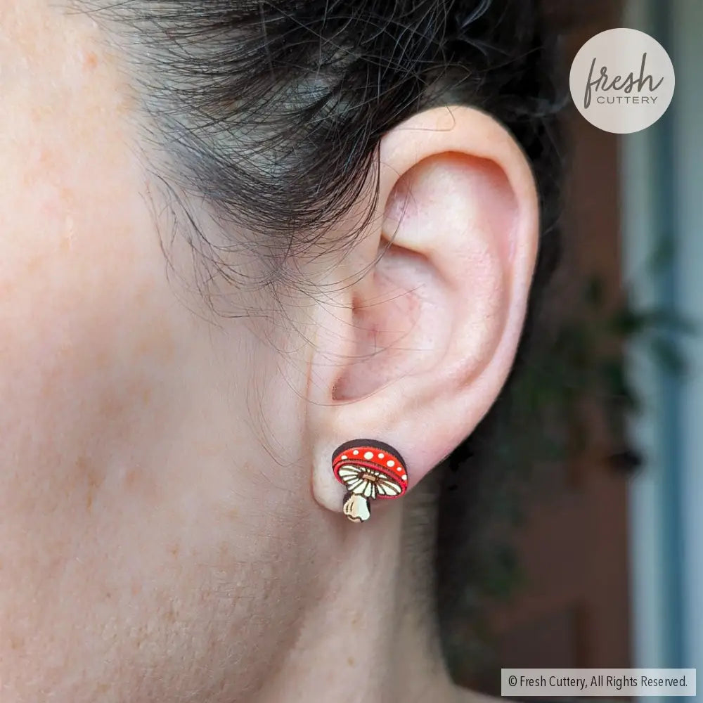 Amanita Mushroom Studs