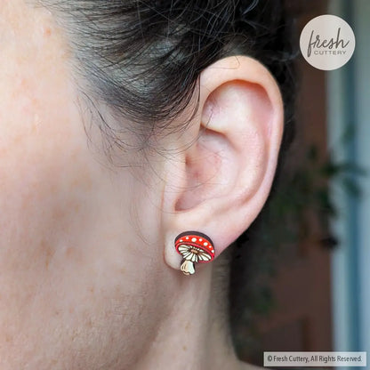 Amanita Mushroom Studs