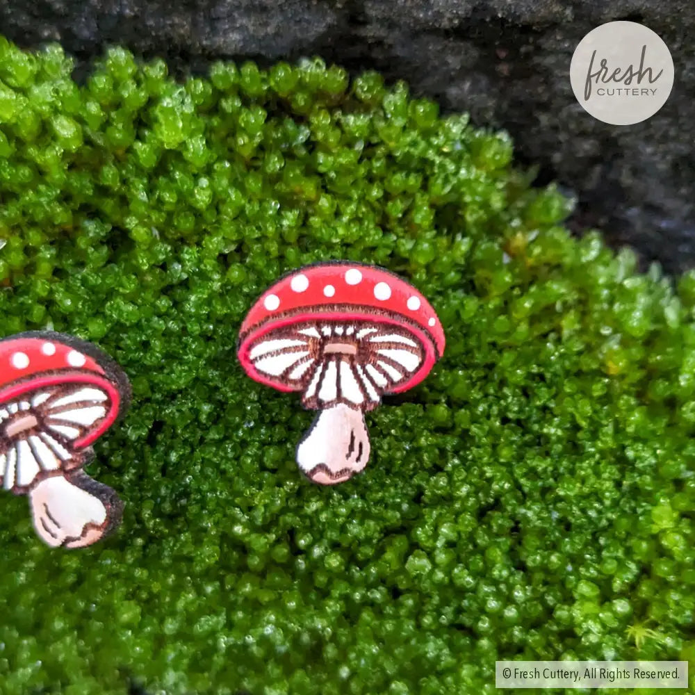 Amanita Mushroom Studs