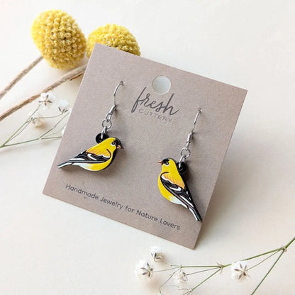American Goldfinch Earrings Dangle and Drop Earrings