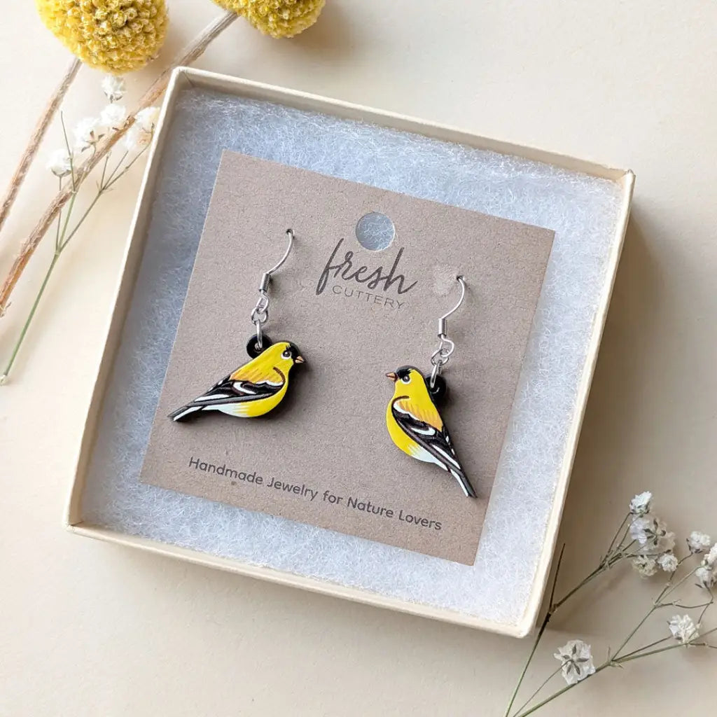 American Goldfinch Earrings Dangle and Drop Earrings