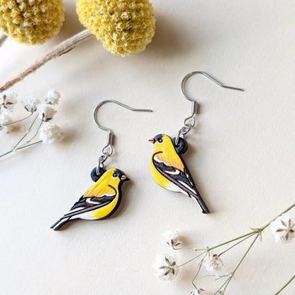American Goldfinch Earrings Dangle and Drop Earrings